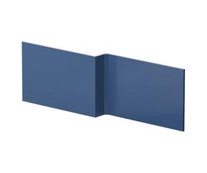 Nuie L Shaped Shower Bath Front Panel | Satin Blue | MFC | 1700mm