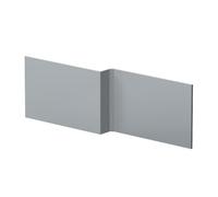 Nuie L Shaped Shower Bath Front Panel | Satin Grey | MFC | 1700mm