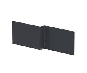 Nuie L Shaped Shower Bath Front Panel | Satin Soft Black | MDF | 1700mm