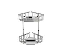 Nuie Large 2 Tier Chrome Corner Basket