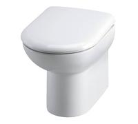 Nuie Lawton Round Back to Wall Toilet Pan | White | Ceramic | 375mm x 400mm x 535mm