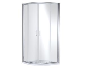 Nuie Lucie Double Door Quadrant Shower Enclosure | Chrome | Glass/Aluminium | 900mm
