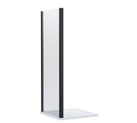 Nuie Lucie Shower Side Panel | Matt Black | Glass/Aluminium | 800mm