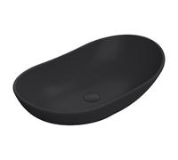 Nuie Luxe Oval Countertop Basin | Matt Black | Ceramic | 615mm x 360mm