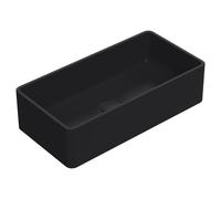 Nuie Luxe Rectangular Countertop Basin | Matt Black | Ceramic | 465mm x 235mm