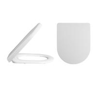 Nuie Luxury D Shaped Quick Release Soft Close Toilet Seat | White | UF | 370mm x 54mm x 450mm