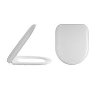 Nuie Luxury D Shaped Soft Close Toilet Seat | White | UF | 366mm x 48mm x 453mm