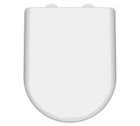 Nuie Luxury D Shaped Soft Close Toilet Seat with Matt Hinge Caps | White | UF | 364mm x 51mm x 446mm