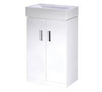 Nuie Mayford 2 Door Vanity Unit and Basin | Gloss White | MDF | 450mm