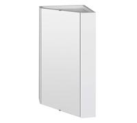 Nuie Mayford Corner Mirror Cabinet | Gloss White | Glass/MDF | 459mm