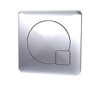 nuie MDPB01 Modern Bathroom Dual Flush Square Push Button for Use with Concealed Cistern (Cistern Not Included), 70mm, Chrome