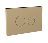 nuie MDPP03R Ceramics Accessories Round Push Button Plate for Pneumatic Dual Flush, 70mm x 99mm, Brushed Brass