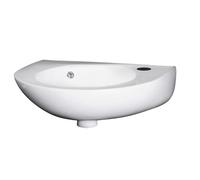 Nuie Melbourne Round Wall Hung Basin with 1 Tap Hole | White | Ceramic | 350mm