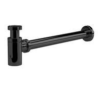 Nuie Minimalist Bottle Trap with Extension Tube | Matt Black | Stainless Steel | 300mm