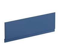 nuie MOF378 Blocks Modern Bathroom Bath Front Panel with Plinth, 1800mm, Satin Blue