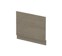 nuie MPD2512 Modern Bathroom Straight Bath End Panel and Plinth, 560 x 730 x 36mm, Solace Oak Woodgrain
