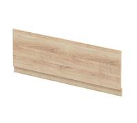 nuie MPD3005 Arno Modern Bathroom Standard Straight Bath Front Panel, 1700mm, Bleached Oak Woodgrain