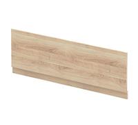 nuie MPD3007 Arno Modern Bathroom Standard Straight Bath Front Panel, 1800mm, Bleached Oak Woodgrain