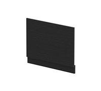 nuie MPD612N Modern Bathroom Straight Bath End Panel and Plinth, 560 x 730 x 36mm, Charcoal Black Woodgrain