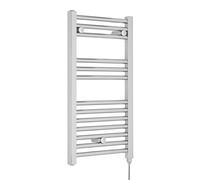 Nuie MTY150 | Modern Bathroom 200 Watt Heated Electric Ladder Towel Rail, 720mm x 400mm, Chrome