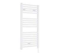 Nuie MTY157 | Modern Bathroom 500 Watt Heated Electric Ladder Towel Rail, 920mm x 480mm, White