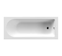 Nuie NBA614 Barmby ǀ Modern Bathroom Single Ended Round Bath, 1800mm x 800mm x 380mm, White, 1800mm x 800mm, 1800mm x 700mm