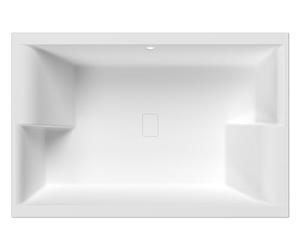 nuie NBI1812 Baths Modern Bathroom Large Double Ended Inset Spa Bath and Leg Set, 1800 x 1200mm, White