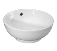 Nuie Nbv124 Vessels 410X410 White Round Gloss Countertop Basin - Vitreous China