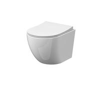 Nuie Freya White Wall Hung Toilet Pan & Soft Close Seat-NCG340