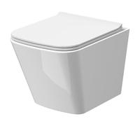 Nuie Ava Whtie Wall Hung Pan Toilet & Soft Close Seat - NCG440