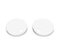 Nuie NCH198 Modern Toilet Hinge Seat Cover Caps | Matt White | Plastic | 56mm x 8mm x 56mm