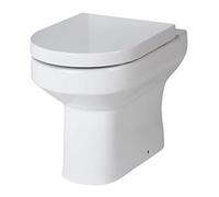 Nuie Harmony Round Back to Wall Toilet Pan | White | Ceramic | 370mm x 410mm x 520mm