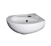 nuie NCU862 Melbourne | Modern Bathroom Wall Hung Corner 1 Tap Hole Basin, 165mm x 450mm, White