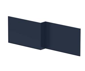 nuie NMP2935 Arno Modern Bathroom Square Shower Bath Front Panel, 1700mm, Satin Midnight Blue