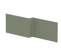 nuie NMP835 Modern Bathroom Square Shower Bath Front Panel, 540 x 1698 x 163mm, Satin Green