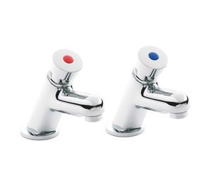 Nuie Non Concussive Basin Taps | Chrome | Brass | 48mm x 121mm