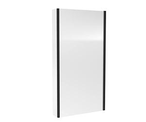 nuie NSBS2BP Pacific Modern Bathroom L Shape Square Shower Bath 6mm Toughened Safety Glass Screen with Fixed Return, 1435mm x 805mm, Black