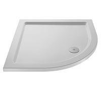 nuie NSR105 Trays Modern Bathroom Slip Resistant Quadrant Shower Tray, 800mm x 800mm, Matt White