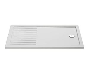 nuie NSR1490 Trays Modern Bathroom Slip Resistant Walk in Shower Tray, 900mm x 1400mm, Matt White