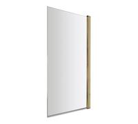 nuie Square 6mm Toughened Safety Glass Shower Bath Screen - Brown