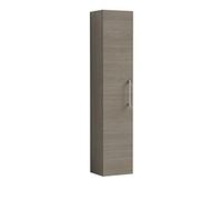 nuie NVF2561 Arno Modern Bathroom Wall Hung Tall Unit with Single Soft Close Door, Solace Oak