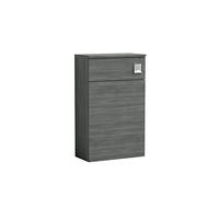 nuie NVF541N Arno Modern Floor Standing WC Toilet Unit (Pan and Cistern Not Included), 500mm, Woodgrain Anthracite