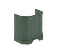 Nuie Old London Floor Standing Angled 3 Door Vanity Unit With Ceramic Basin, Traditional Bathroom Sink Cabinet In Storm Grey, 600mm