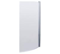 Nuie Pacific Curved B Shape Shower Bath Screen | Chrome | Glass/Aluminium | 870mm