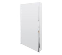 Nuie Pacific L Shaped Shower Bath Screen with Fixed Return | Chrome | Glass/Aluminium | 815mm