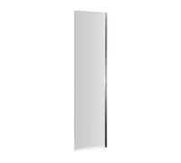 Nuie Pacific Square Straight Fixed Bath Screen | Chrome | Glass/Aluminium | 350mm