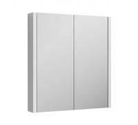 Nuie Eden 2 Door Mirror Cabinet | Gloss White | Glass/MDF | 600mm