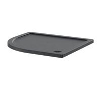 Nuie Pearlstone Slate Left Hand Offset Quadrant Shower Tray | Slate Grey | Acrylic/Stone Resin | 1000mm x 900mm x 40mm