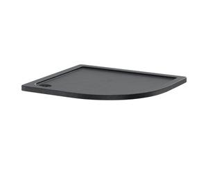Nuie Pearlstone Slate Right Hand Offset Quadrant Shower Tray | Slate Grey | Acrylic/Stone Resin | 1000mm x 900mm x 40mm