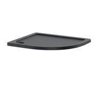 Nuie Pearlstone Slate Right Hand Offset Quadrant Shower Tray | Slate Grey | Acrylic/Stone Resin | 900mm x 760mm x 40mm